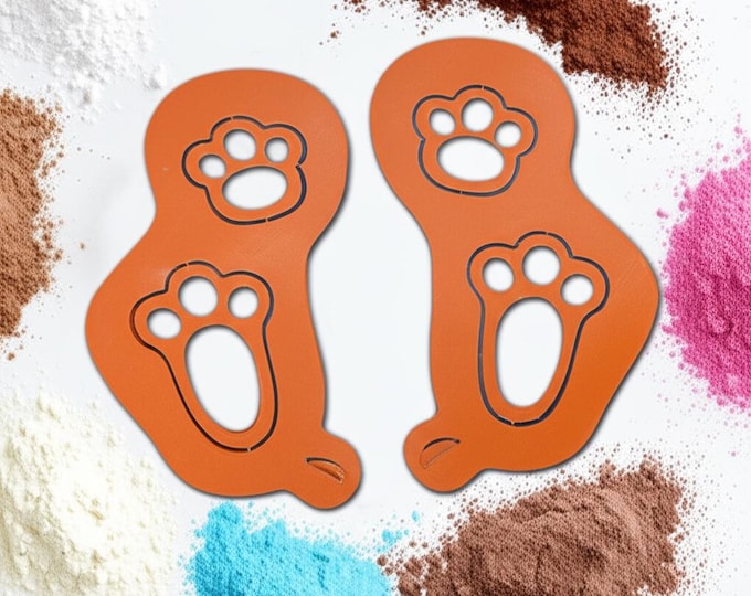 Easter Bunny Footprint Stencil, 3D Printed Holiday Decor, Kids Easter Activity, Spring Home Decoration, Bunny Trail Magic Kit