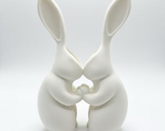 Maceta Doble Conejo 20cm – Florero Decoración Primavera Pascua, Portatiestos Conejito