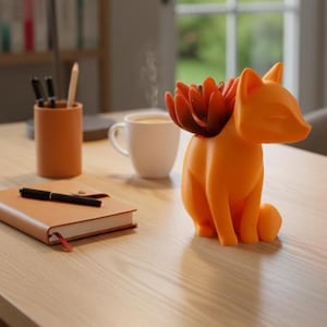Fox Succulent Planter, Cute Animal Plant Pot, Desk Decor