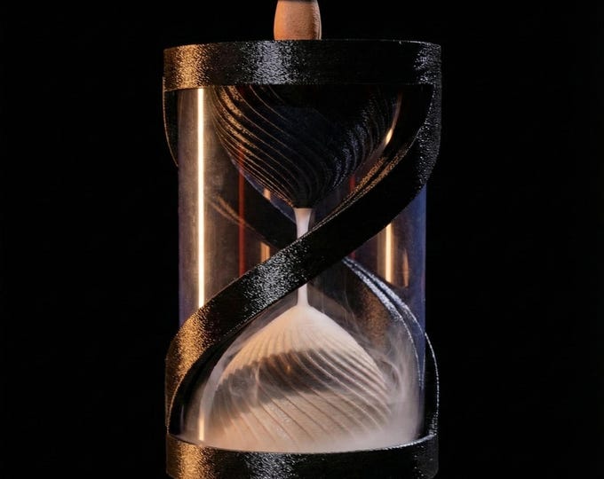 Hourglass Incense Holder, Backflow Incense Burner, 3D Printed Smoke Waterfall Decor, Modern Zen Desk Decor, Gift for Incense Lovers
