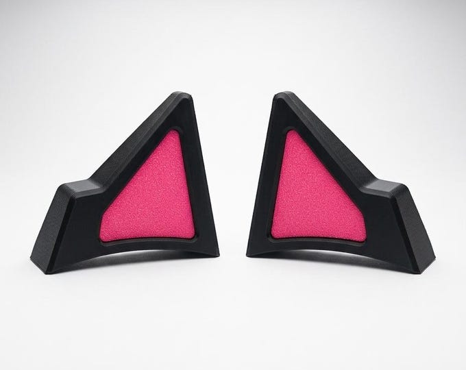Cat Ears for Headphones, Custom Colors, Neko Kawaii Cosplay Headset Attachment, 3D Printed PLA+