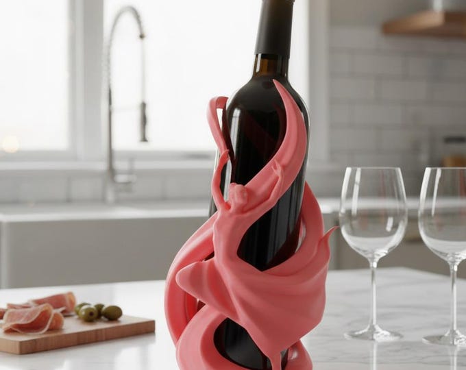 Ballet Dancer Wine Bottle Holder | Ballerina Tabletop Wine Rack Sculpture | Bar Cart Decor | Gift for Wine Lovers