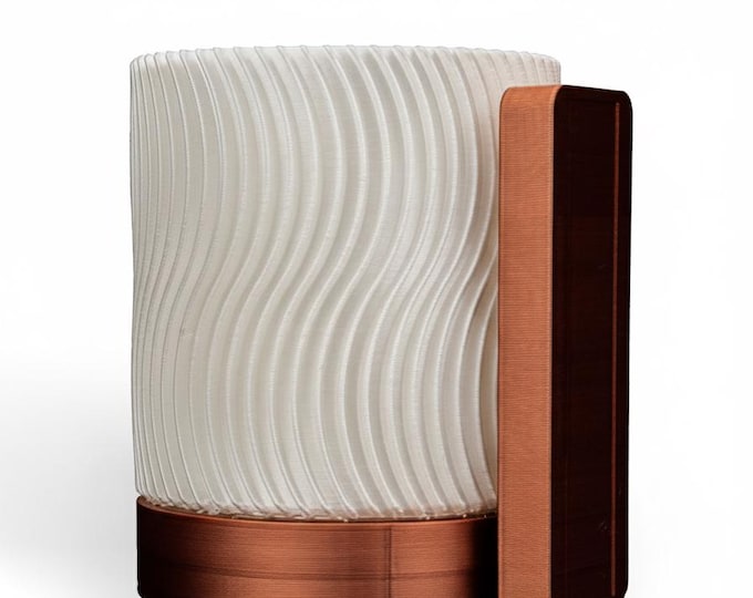 3D Printed Hanging Planter – Spiral Wave Wall Vase, Modern Home Decor with Mounting Hardware