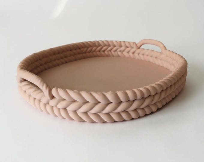 Catchall Tray – Braided Rope Decorative Tray, Vanity Organizer, Home Decor
