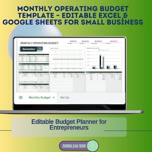 Plantilla de presupuesto operativo mensual / Seguimiento financiero fácil de usar