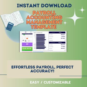 Payroll Management Template | Excel Payroll Tracker | Employee Salary Sheet | Small Business Pay Calculator | Digital Download