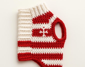 Christmas Candy Cane Dog Sweater Crochet Pattern (PDF)