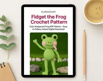 Fidget the Frog Crochet Pattern: Amigurumi Plush Toy (PDF Pattern)