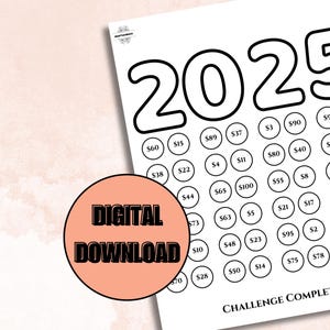 2025 Savings Challenge Printable Save 2025 in 2025 Cash Stuffing Challenge Cash Envelopes 2025 Challenge Cash Envelope Stuffing Challenge