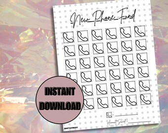 New Phone Fund Savings Challenge: Printable Tracker (Digital Download)