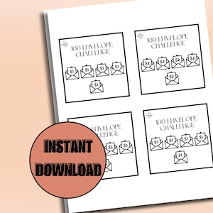 100 Envelope Savings Challenge Bundle Mini Low Income Version Printable PDF for Budgeting Save Up to 195 Dollars  Cash Stuffing