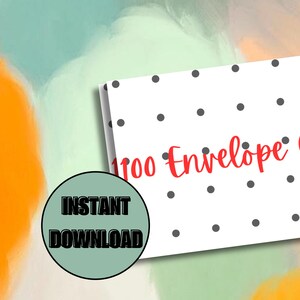 Spar-Challenge Cash Umschlag Dashboards Bundle 30 Ct druckbare PDF mit 5 anpassbaren Dashboards Cash Füllung Red Polka Dot Theme
