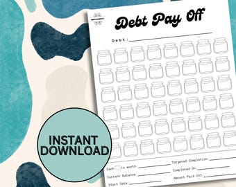 Debt Payoff Tracker Printable: Savings Challenge (Digital Download)