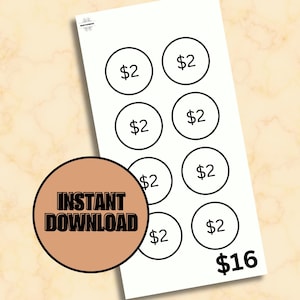 2 Dollar Mini Savings Challenge PDF Budget-Friendly 3x6 Inches Savings Tracker Cash Envelope Stuffing