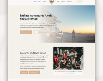 WordPress Theme, Kadence Template, Travel Theme, Feminine WordPress Theme, Kadence Child Theme, Blogger, Nomad Theme, Digital Nomadic Theme