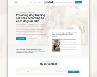 Pawfect Dog Theme: Refined WordPress theme created with Kadence. Designed for dog trainers, dog groomers, dog sitters, or photographers.