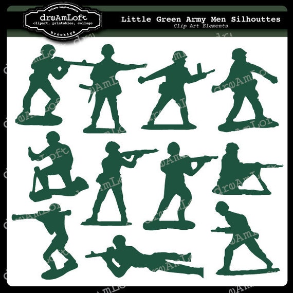 LIttle Green Army Men Clip Art for Personal and Commericial | Etsy