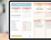 Weekly Planner Google sheets | ADHD Planner & Productivity Tracker | Digital download