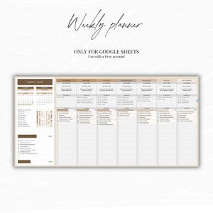 ADHD Weekly Planner Google Sheets | Productivity & Habit Tracker ...