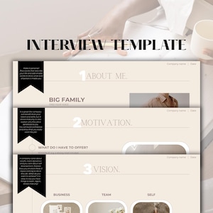 Interview Presentation Template: Career Prep Guide for Women (Canva, PowerPoint & PDF)