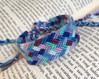 Friendship Bracelet - Woven stripes - handmade soft cotton macrame bracelet - ready to ship