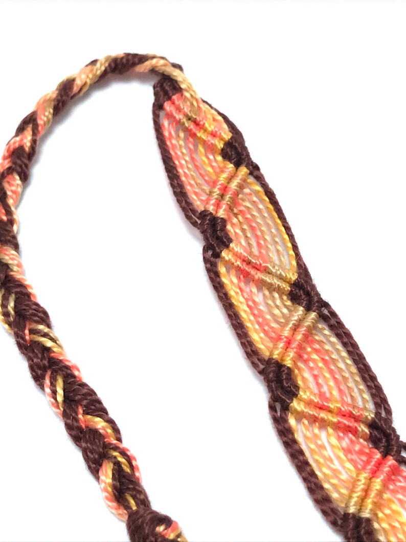 Friendship bracelet Peruvian snake pattern wave woven Etsy