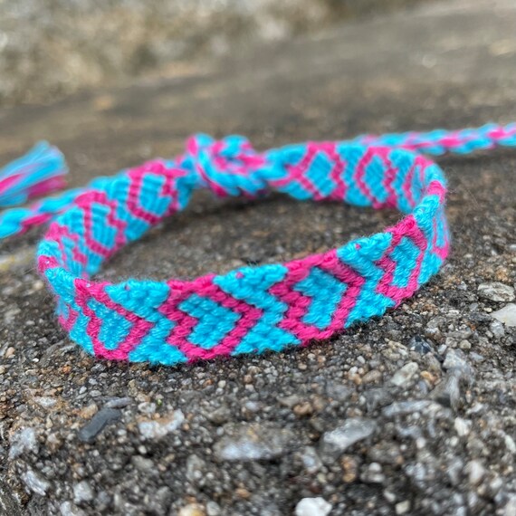 Pink and blue shop friendship bracelet