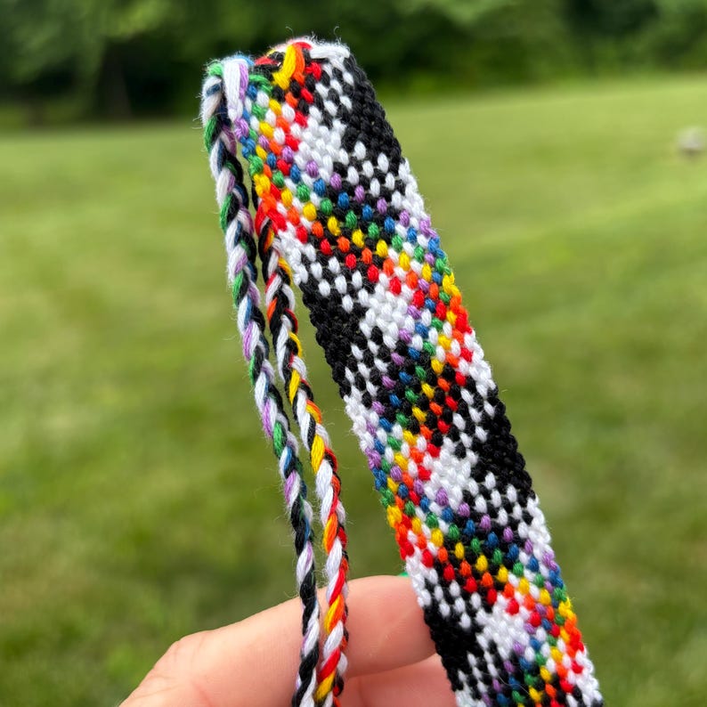 Rainbow Plaid Friendship Bracelet - Etsy