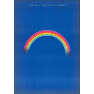 Polish Vintage Poster, A Call Marching Throughout the World - Peace, Poster by Waldemar Swierzy– 1973, Wall Art Limited Edition Decor