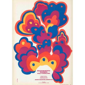 Polish Folk Festival Art Print, Mazowiecka Wiosna Kulturalna Poster by Waldemar Świerzy (1967) , Limited Edition, Cultural Festival Poster