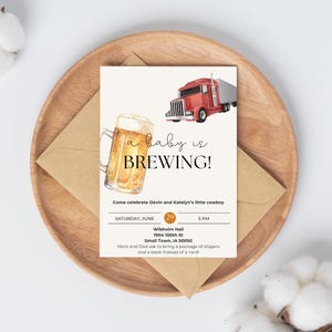 Semi Diaper Keg Invite EDITABLE