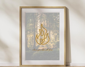 All Fire- Haymitch/Lenore Dove- SOTR- Fandom Print