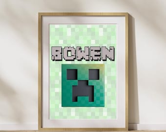 Custom Name- Mine/Pixel Digital Poster