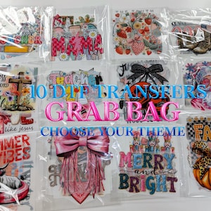 Mystery DTF Heat Transfer Bundle: 10 Ready to Press Designs