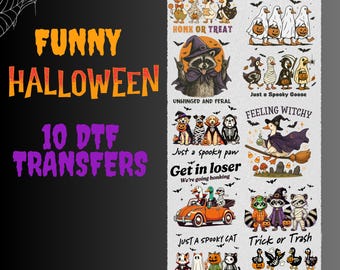 Funny Halloween DTF Transfers: Spooky Season Heat Press Bundle