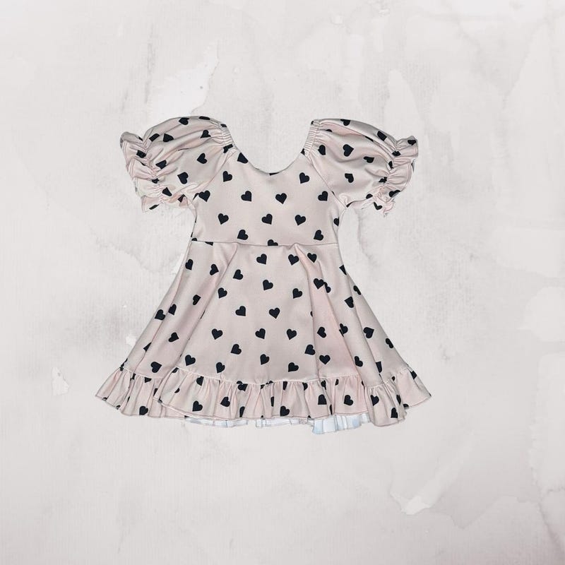 BABIES SHIRRED DRESS YOUNG HEARTS