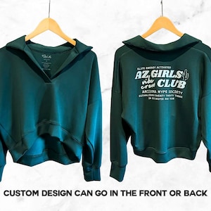 V Neck Embroidered Sweatshirt - Etsy