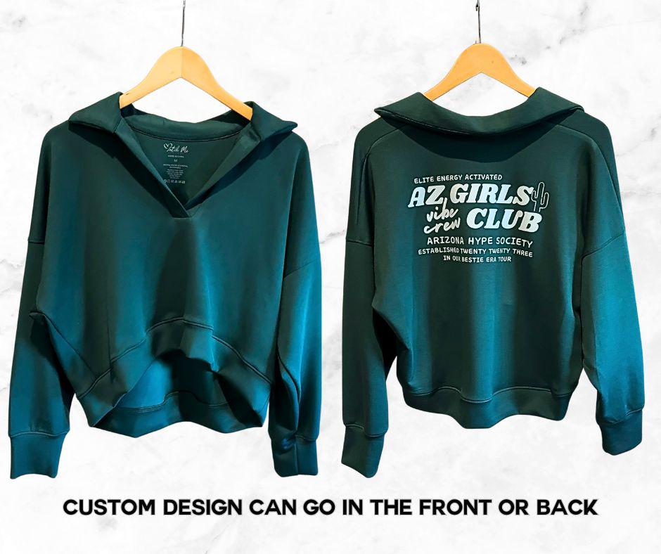 V Neck Custom Sweatshirt - Etsy