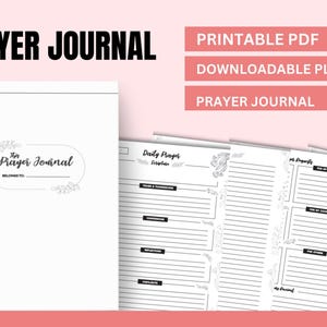 Prayer Journal Template, Instant Download Printable Prayer Journal, Downloadable Christian Prayer Template, Prayer Journal Template, canva