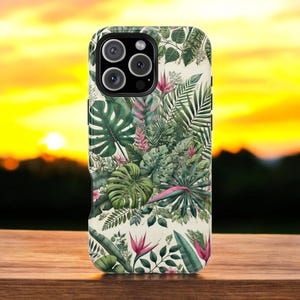 Tropical Jungle Phone Case | Botanical Palm Leaf iPhone Cover | Nature-Inspired Protective Case, iPhone case cover, Valentine Gifts, Cover
