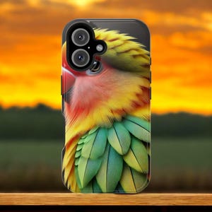 Colorful Parrot Phone Case – Vibrant Tropical Bird Design, iPhone case cover, Bird phone cover, Birthday Gifts, Valentine Gifts, Phone case