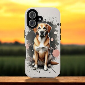 Dog Lover&#39;s Art Phone Case  Cute Dog Illustration with Watercolor Background, iPhone case cover, Dog phone cover, Birthday Gifts, Phone case