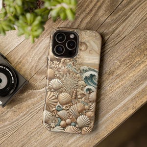 Seashell Beach Phone Case, Ocean Shell Phone Cover Elegant Phone Cover, iPhone Case Cover, Customized Phone Cover, Birthday Gift, Phone Case