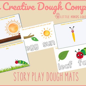 Sehr hungrige Raupe, Spielmatte, DIGITALER DOWNLOAD, bedruckbare PlayDoh Matte, Kleinkind Geschenk, Montessori, sensorisches Spiel, Hausschule, EYFS Aktivität