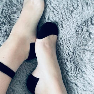 Sheer Mid-Calf Socks: Striped Crystal Silk Blend, Breathable Knit