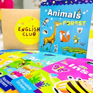 Libro de pegatinas interactivo para niños con pegatinas de gelatina de burbujas, se pueden pegar repetidamente para crear juguetes educativos de dibujos animados para niños