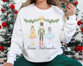 Team Nutcracker Comfort Colors Christmas Sweatshirt, Holiday Season Shirt