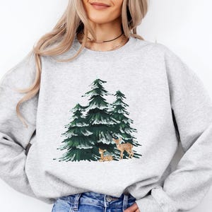 Cozy Forest Crewneck Sweatshirt - Nature Lover Apparel, Gift for Outdoorsy Friends, Perfect for Fall, Hiking, Camping