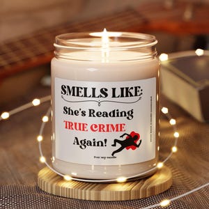 Bougie pour amoureux des livres True Crime : cire de soja 100 % naturelle