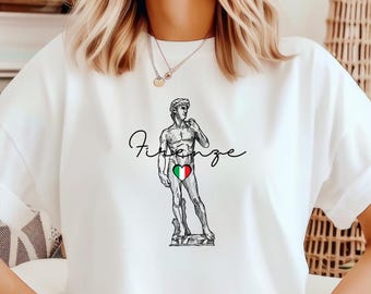 Michelangelo David Firenze T-Shirt: Italian Art Travel Tee